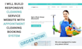 build cleaning service website with appointment cleaning booking system