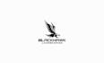 design black hawk landscaping logo