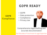 draft gdpr privacy policy, website terms, and data protection legal documents