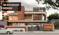 3d render and design residential house exterior elevations