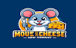 do awesome mouse eats cheese character mascot logo design