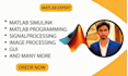 do matlab programming, signal processing, image processing, simulink and gui