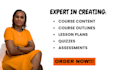 write course content, course outlines, lesson plans, quizzes, and assessments
