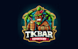 create awesome tiki bar mascot logo with express delivery
