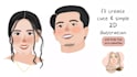 create 2d flat illustration