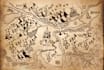 do fantasy map with parchment style for storybook