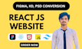 convert figma to react js website with responsive tailwind css