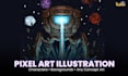 make pixel art scene background or character for 2d game art