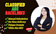 create 100 classified ads posting from top classified websites