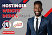build hostinger website design wordpress website  migrate hostinger website fix