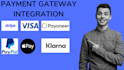 integrate a payment gateway into the website