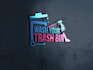 provide stunning  incredible wash trash cleaning logo