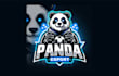 design creative panda mascot logo with free vector file