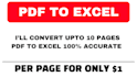 convert pdf to excel accurate xls, xlsx