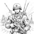 draw military character illustrations
