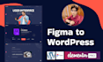 convert figma to wordpress website with elementor
