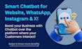 build a flow based chatbot for website, whatsapp, instagram and x