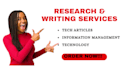 write tech articles, information management case studies and technology content