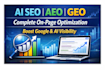 ai SEO, aeo, GEO and monthly on page website optimization