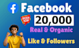 add you 20,000 facebook followers very fast