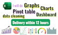 do ms excel charts, graphs, pivot table,dashboard,KPI reporting