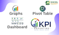 create ms excel charts, pivot table,dashboard,KPI reporting