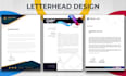 design professional and editable letterhead in 6 hours
