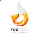 design mascot wolf or fire fox logo