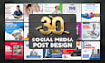 create 30 unique social media post designs for a whole month