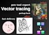 manually trace and vectorize any image or logo