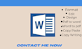 edit, format and redesign your word document