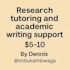 do research tutoring and academic support