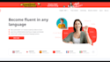 design elearning website, language learning, school website, education website