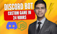 develop custom discord bot games for your server