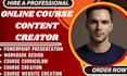 write SEO law firm website content course creation, course website