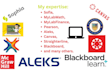 teach you in aleks, webassign, mymathlab, canvas, blackboard
