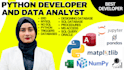 do task of python pandas numpy matplotlib jupyter opencv ai