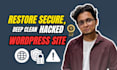 restore hacked wordpress site, deep clean malware and secure