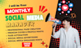 manage your social media monthly instagram facebook x
