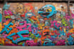 create unique street art graffiti collage
