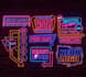 professional custom neon logo design glowing effect