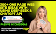 provide you 300 plus one page website ideas using deepseek chatgpt API