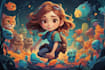 draw a digital cartoon illustration