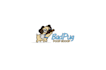 design bad pug poop scoop logo