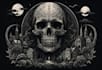 draw dark art illustration with engraving style