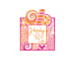 design candy themed candles logo