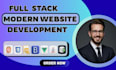 develop a responsive full stack website with frontend and backend