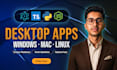 develop windows and mac desktop app using electron js and python