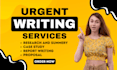 do urgent essay writing as an essay writer