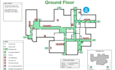 design fire emergency evacuation plan, map, diagram